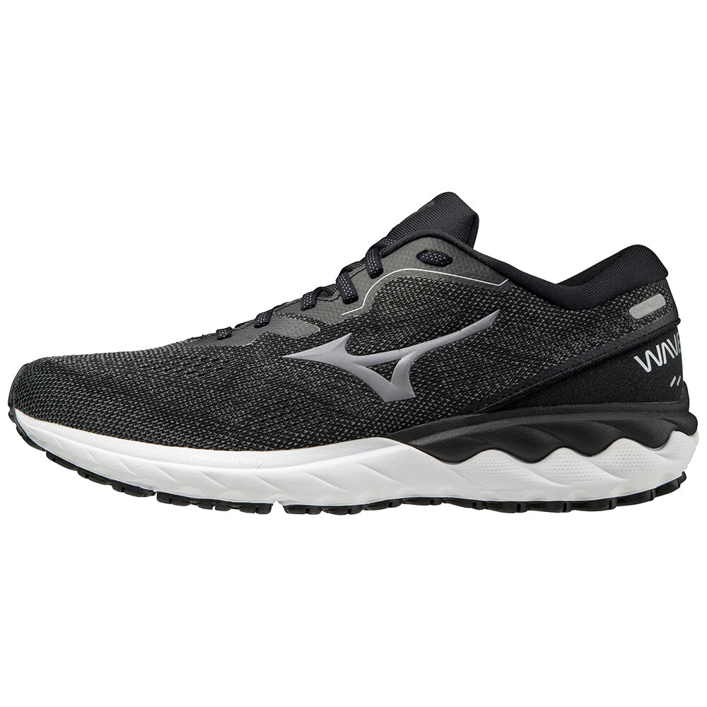 Panske Bezecke Topanky Mizuno Wave Skyrise 2 Čierne/Siva/Biele Vypredaj FDWC54970